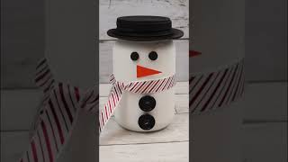 DIY MASON JAR SNOWMAN ⛄️