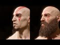 Old and young Kratos side by side