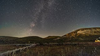 浄土平 秋の星空と無数のライト  2023年10月  Time Lapse 4K