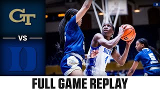 Duke Vs Georgia Tech Full Game Replay 2024 25 Acc Women S Basketball