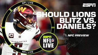 NFC Divisional Preview 🏈 Will the Lions look to blitz Jayden Daniels? | NFL Live