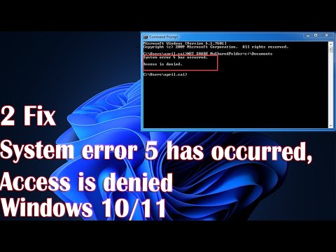 2 Fix System error 5 has occurred, Access is denied in Windows 11/10