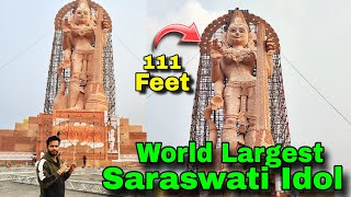 World Largest Saraswati Pratima 😍 | Location  Full Details | 111 Feet Maa Saraswati Pratima 😍