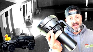 Helping Police Catch Car Thieves with a 200,000 Lumens Flashlight… Gone Wrong! 😳🔦