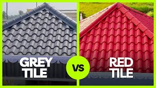 Gery tile and red tile sheet roofing | Sun Roofing | Portico roof design| 9787748483