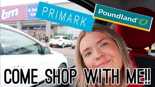 SPEND THE DAY WITH ME SHOPPING! | POUNDLAND & PRIMARK AND ALDI! | HARRIET MILLS