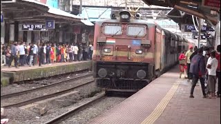 Superb High Speed Braking By 12173 Ltt Pratapgarh Superfast Udyog Nagri Express At Dombivli, CR !!!!