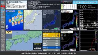 【紀伊水道】 2018年11月02日 16時54分（最大震度4）