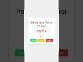 Pomodoro Timer with HTML, CSS & JavaScript