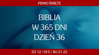 Dzień 36. Biblia przez 365 dni - Dz 12 / Hi 5 / Wj 21-22