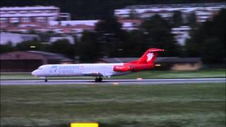 Greenland Express Fokker 100 landing at INN/LOWI