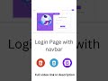 Login Page with Navbar | HTML, CSS and Bootstrap | @sitezoon
