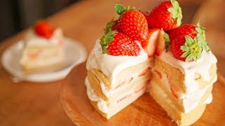 【Vegan】Egg, Dairy, and Gluten Free Strawberry Shortcake!【Party Kitchen for Cooking Recipes🎉】