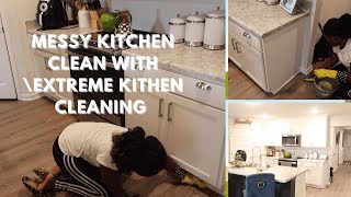 Extreme Messy Kitchen Clean With Me \ Speed Clean Kitchen ... Collab@Magan Marie w @Tamekia Rosero