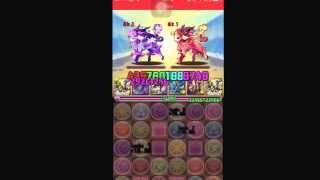 【パズドラ】2014/11/9 ノア降臨！超地獄級 光ラーPT ノーコン