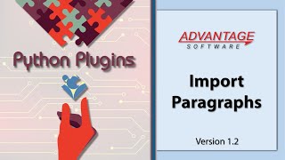 Python Plugin - Import Paragraphs version 1.2