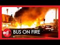 Public Buses Set on Fire Amid Protests in Chile