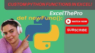 Python In Excel: Custom Functions