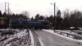 Fennia Rail T 7102 passed TANTTARI (KUUSAAN RATA)(km 0194+0305) level crossing @ Kouvola