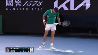 Djokovic's injury moment against Fritz | Australian Open 2021