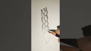 how to draw braids #shorts#trendingshorts#viral#satisfying#art