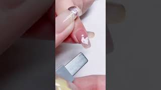 #20 Nail art ideas -  温柔粉透晶石猫眼～爱心款 #美甲教程 #美甲 #美甲控 #Shorts