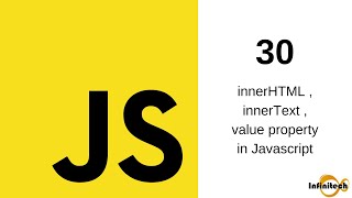 Javascript Tutorial in Hindi - 30 DOM Property innerHTML , innerText and value in Javascript