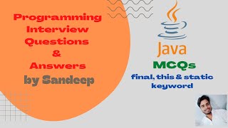 Java MCQ | Object Oriented Programming MCQ - final, this & static keyword | Interview Questions