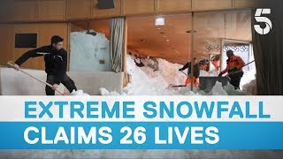 Extreme snowfall in the Alps claims 26 lives - 5 News