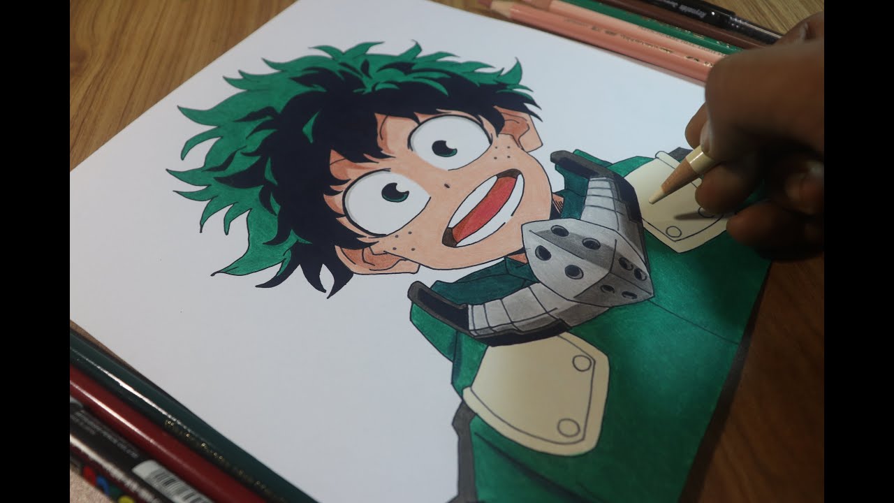 How To Draw Izuku Midoriya From My Hero Academia - YouTube