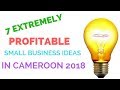 7 EXTREMELY PROFITABLE SMALL BUSINESS IDEAS IN CAMEROON 2018, DOING BUSINESS IN CAMEROON