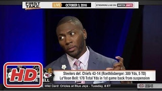 ESPN First Take - Steelers' Le'Veon Bell Outshines Chiefs' Jamaal Charles2017
