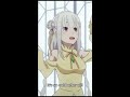 emilia talks really fast but it’s subbed re zero anime clip scene