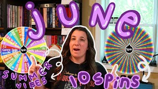 summer vibes for june's random spin-wheel tbr ☀️🏝️⚽️🌺🍹 || monthly tbr || june