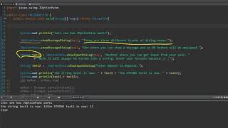 JOptionPane Basics and Method Overloading Java