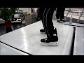 ice skating treadmill infinity ice pfi 6500h backward skating crossover.wmv