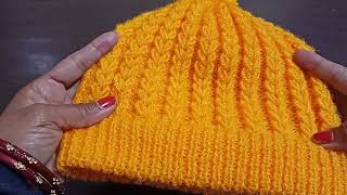 Ladies woolen cap tutorial ll How to make girls cap ll Cap tutorial ll Knit & Knit.