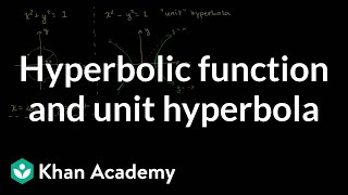 Hyperbolic functions and the unit hyperbola | Hyperbolic functions | Precalculus | Khan Academy