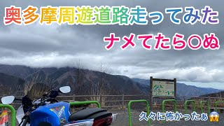 コワっ‼️😱奥多摩周遊道路走ってみた（バイク：SUZUKI GSXR600／モトブログ／ツーリング）