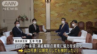 国民民主と公明が党首会談 「トリガー条項」の凍結解除などを申し入れ(2022年3月4日)