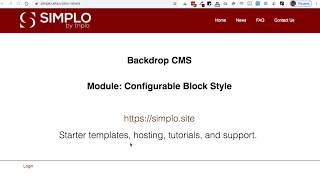 Backdrop CMS Modules: Configurable Block Style