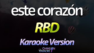 🔥 Este Corazón - RBD (Karaoke Version) (Cover)