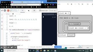 Reading 102: Pseudocode to Python Code (n = target)