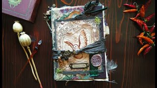 Herbal witch grimoire - custom made junk journal flip through