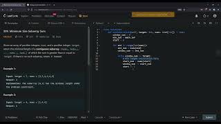 Leetcode 209 - Minimum Size Subarray Sum - Python