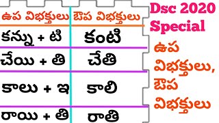 ఉప విభక్తులు | ఔప విభక్తులు | Telugu Grammar Dsc 2020 | Telugu grammar by Guruji |