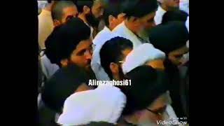 Mərceyi-təqlid Sadiq Ruhaninin qardaşı Ayətullah əl-uzma Muhamməd Ruhaniyə (r) qıldığı cənazə namazı