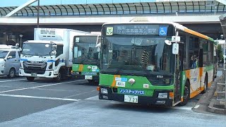 都営バスV-G723号車臨海28-1系統葛西臨海公園駅行き葛西駅発車シーン