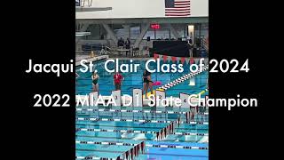 Jacqui St. Clair MIAA D1 Diving State Champion 2022