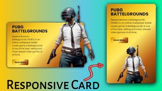 CSS Responsive Card Hover | Html5 CSS3 Responsive Design Tutorial